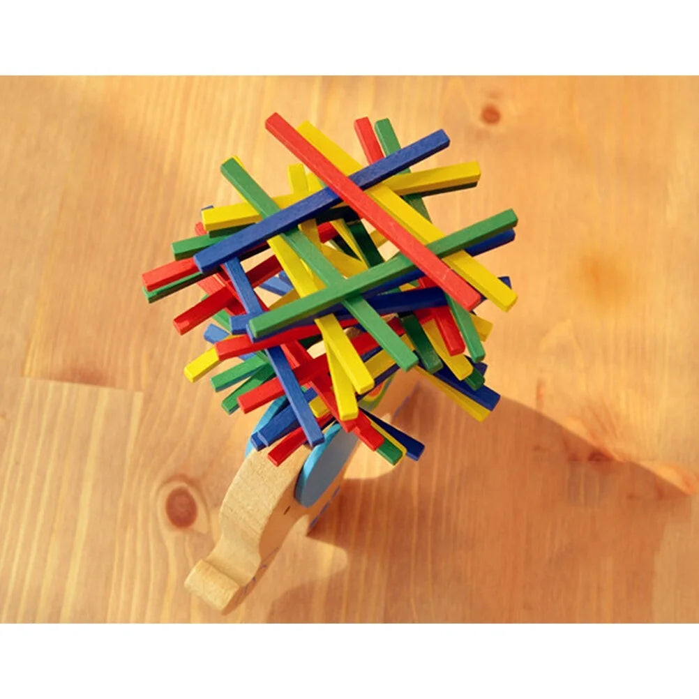 Wooden Stackable Building Blocks Set Balancing Games Educational Toys V8097
