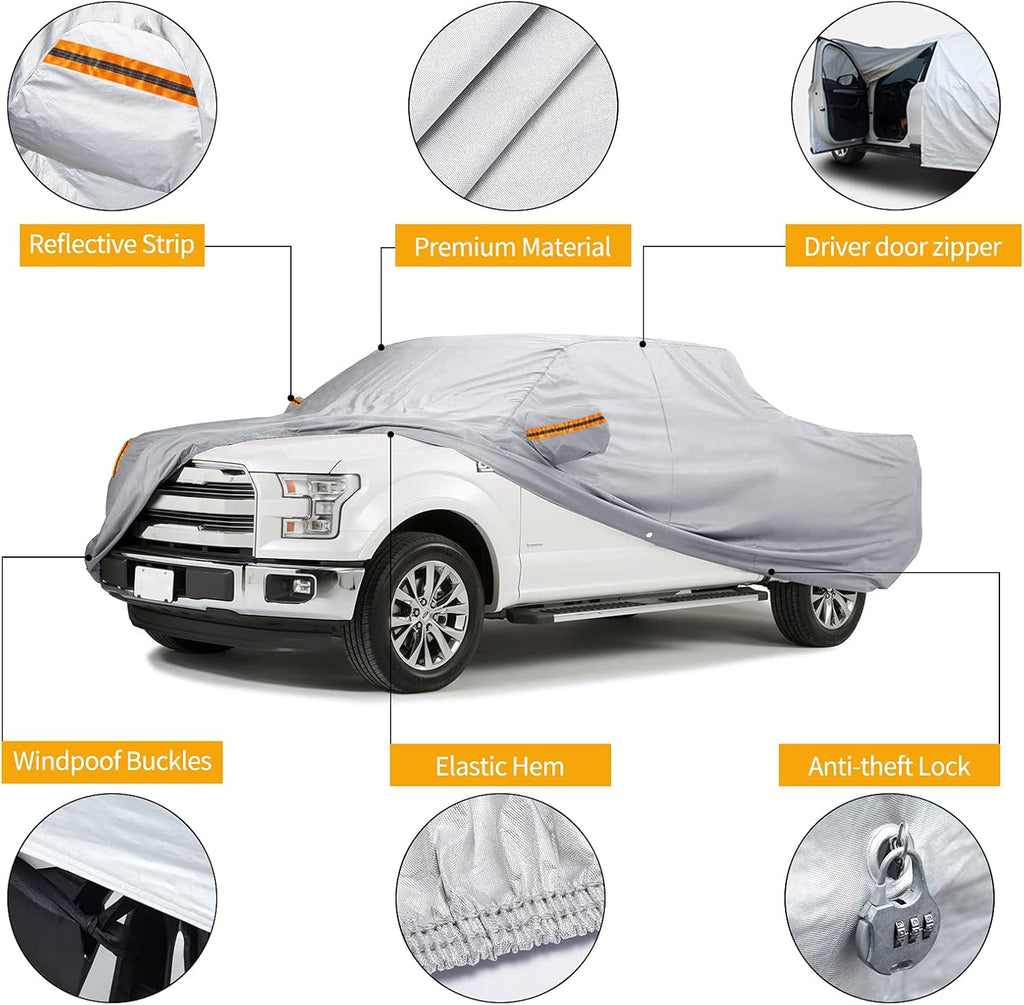 Waterproof Car Cover for Ford F150 Super Crew Cab, Pack of 2 C50506