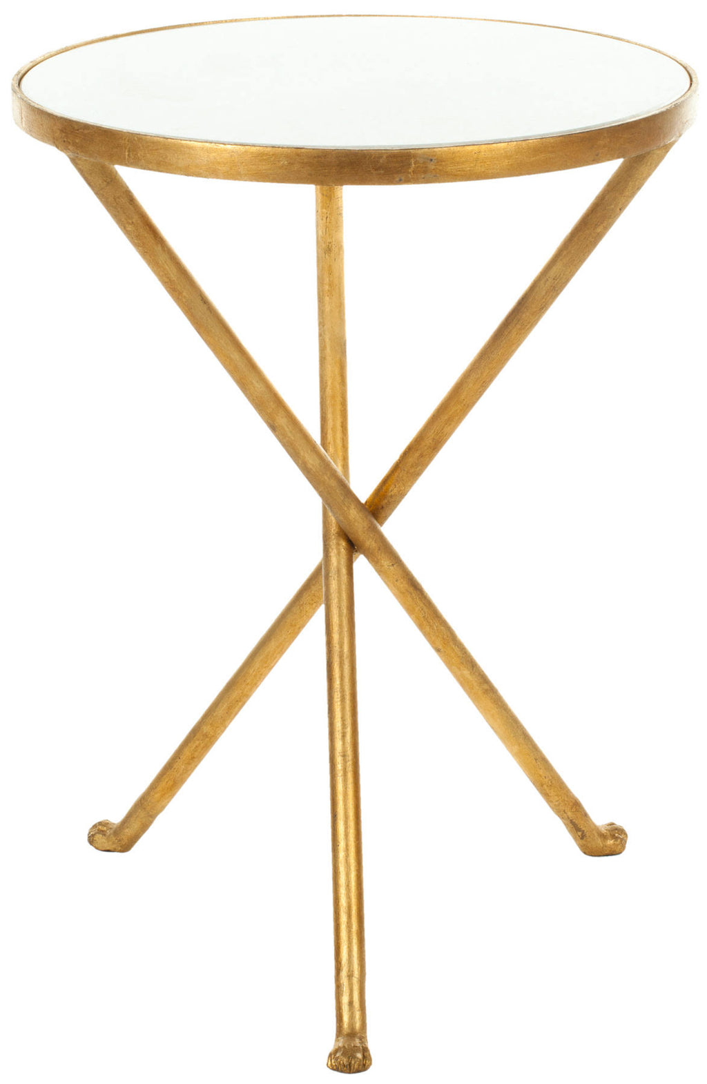 Gold White Accent Table Z91604