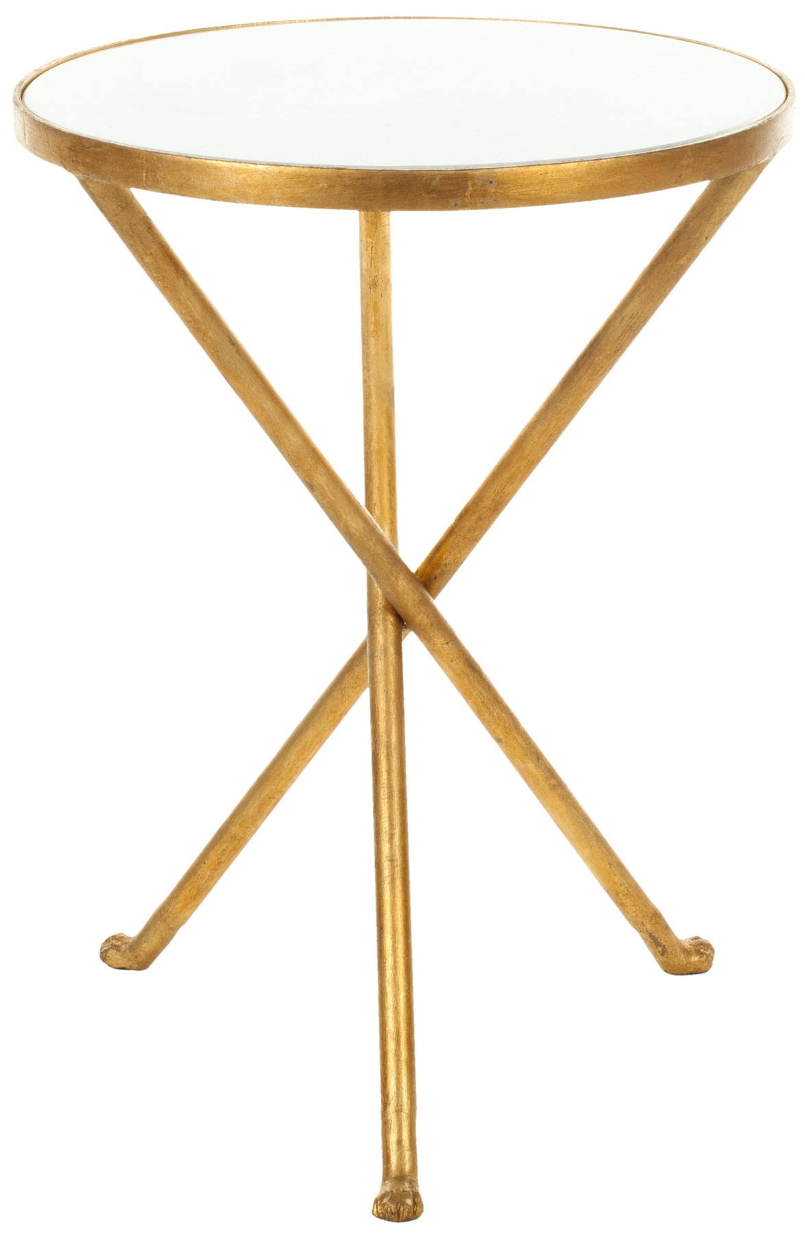 Gold White Accent Table Z91604