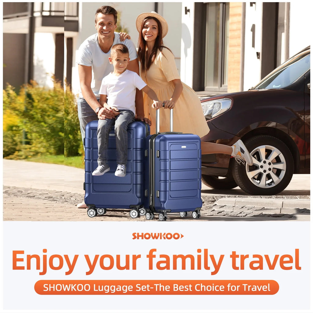 3 Piece Expandable ABS Hardshell Spinner Luggage Set T970267