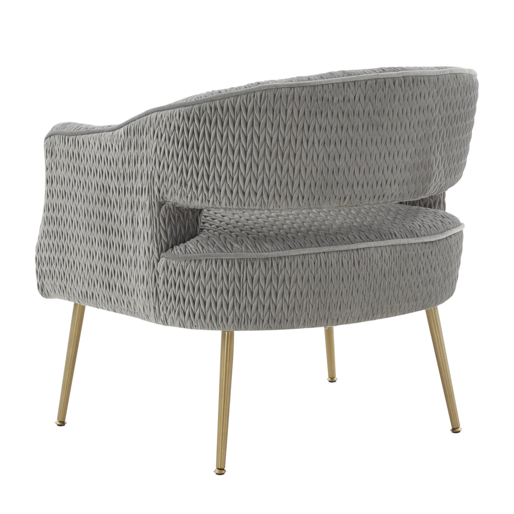 Grey Velvet Accent Chair R9075