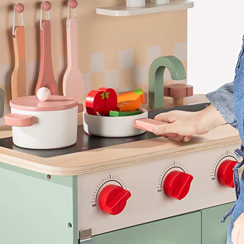 Wooden Kids Pretend Play Kitchen Set U37240