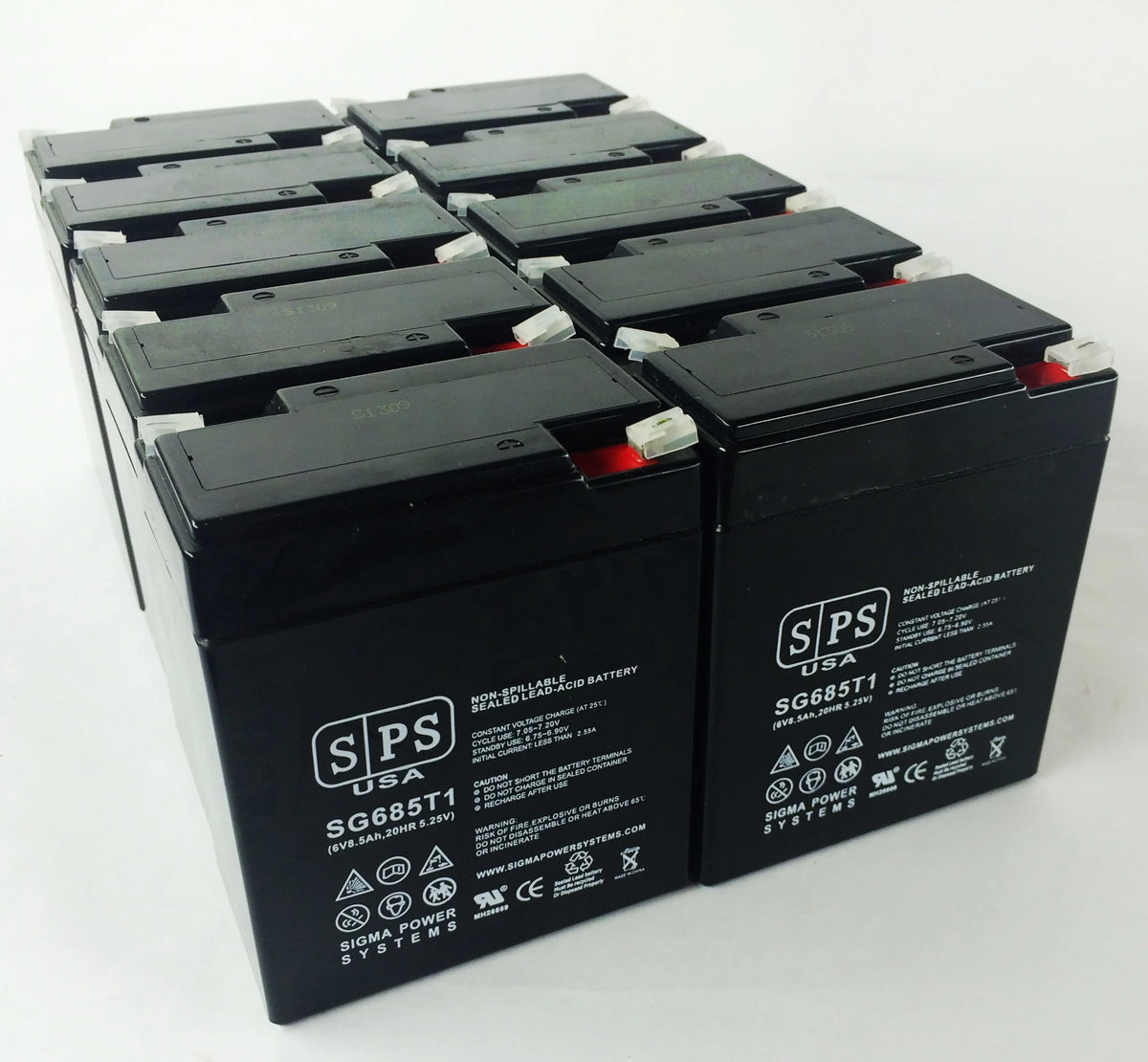 6V 8.5Ah Replacement Battery 10 pack E3138