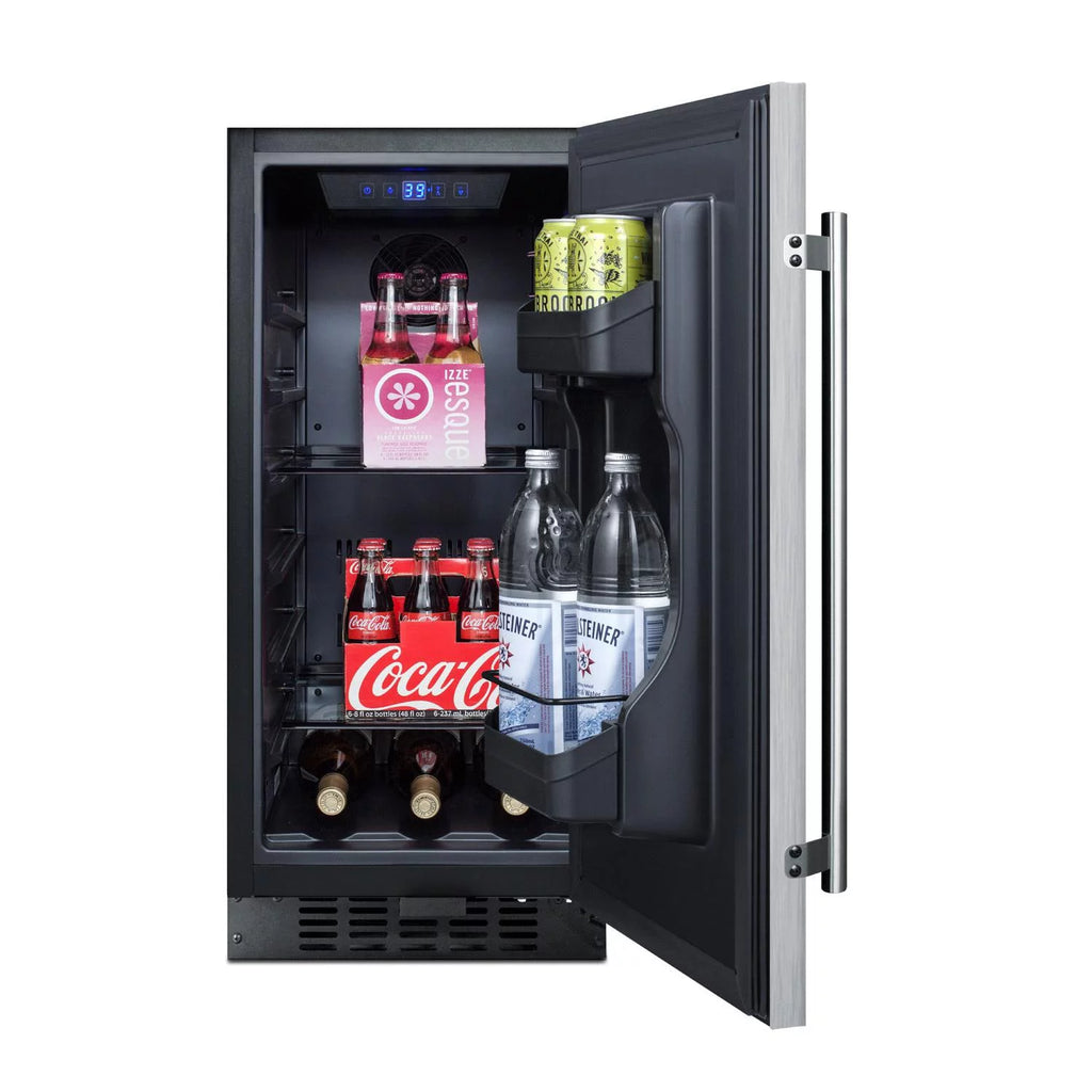 15-Inch 3.0 Cu. Ft. Outdoor Beverage Refrigerator Stainless Steel Black Z26165