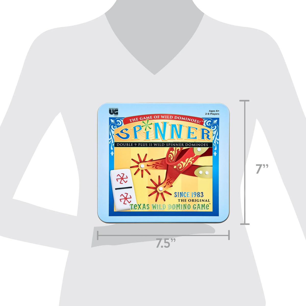 Spinner Game of Wild Dominoes in On-the-go Travel Tin B134