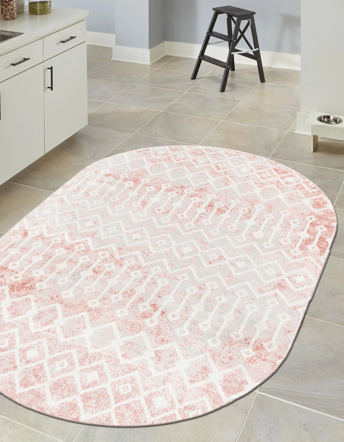 Oval Dusty Rose Low Rug C845632