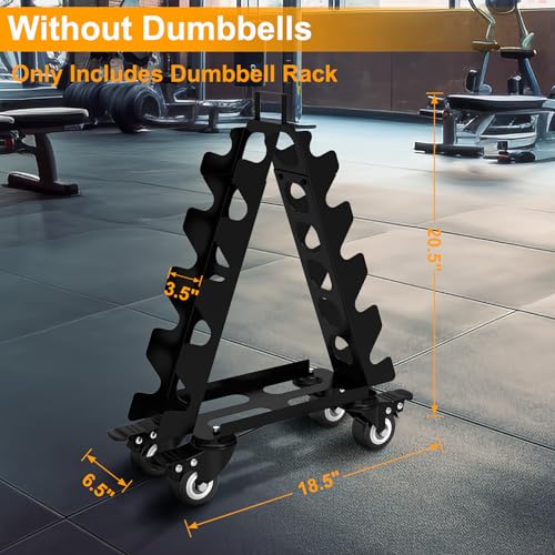 5 Tier Dumbbell Rack with Wheels Q744196