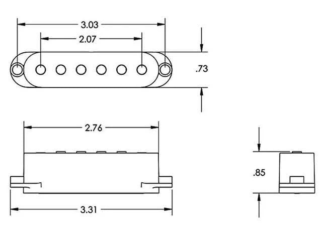 Black Strat Bridge Pickup M8399