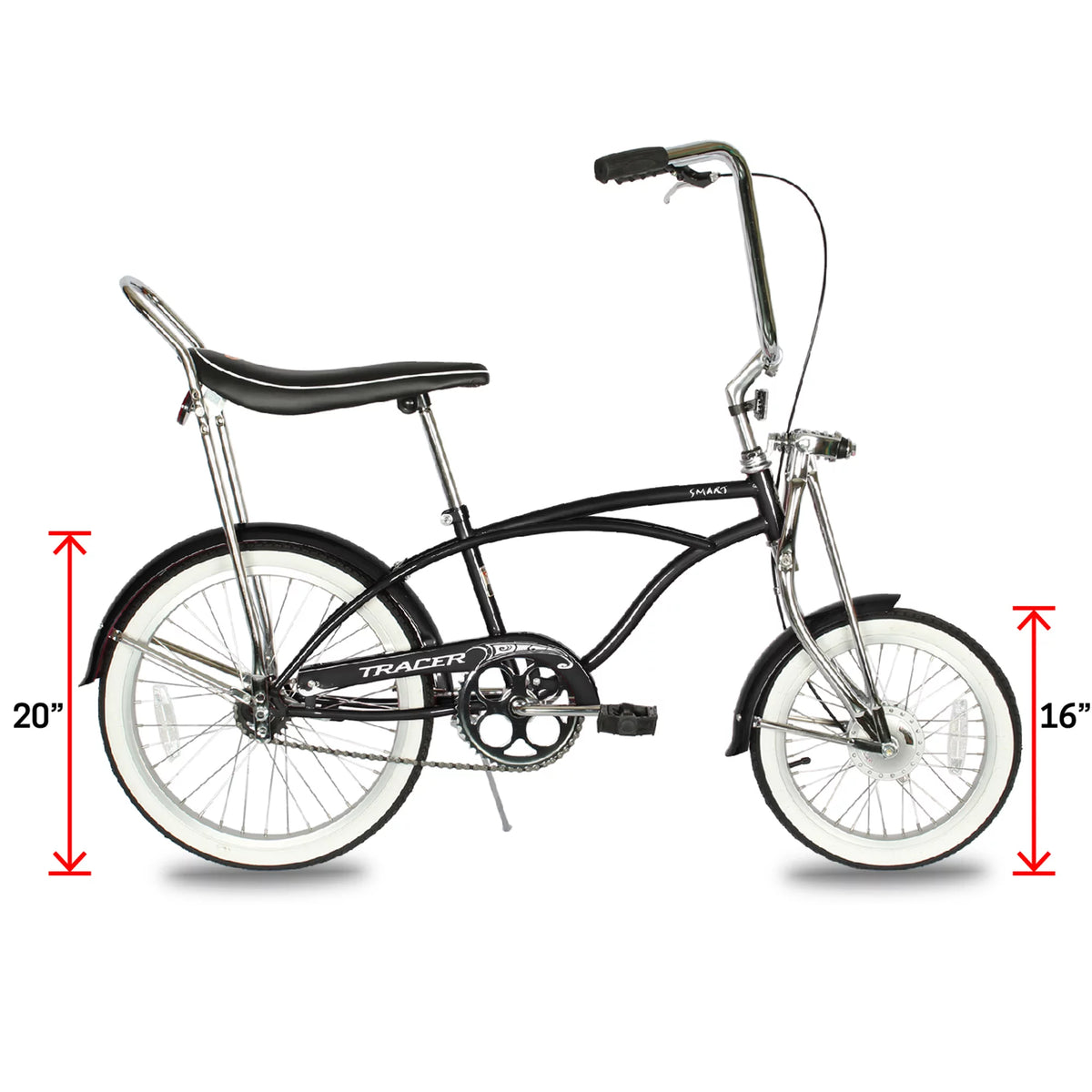 20 inch Matte Black Beach Cruiser Bike X592