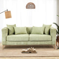 Green Chenille Upholstered 3-Seat Sofa Couch P470913
