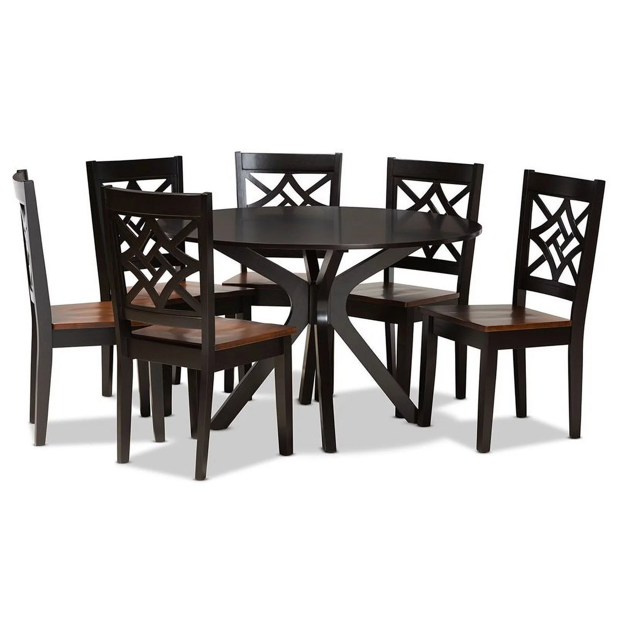 Brown 7-Piece Wood Dining Set Z230