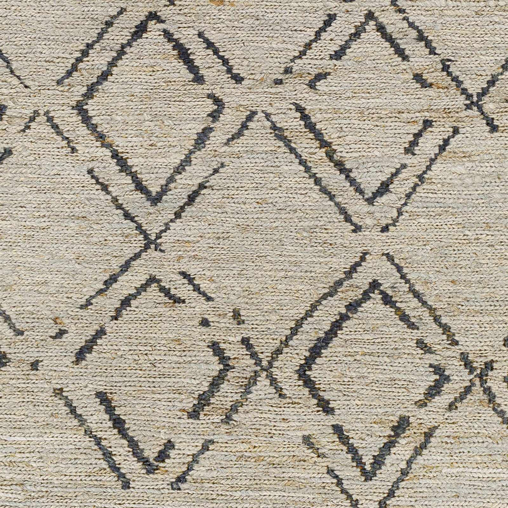 Black Gray 2' x 3' Jute Area Rug C460
