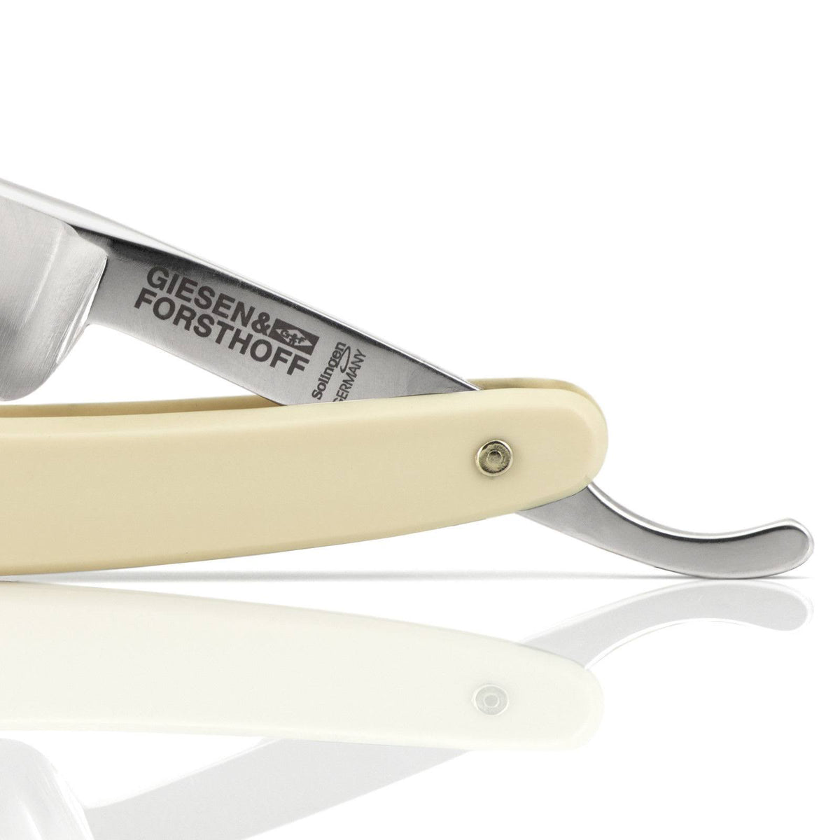 Carbon Steel Straight Razor with Ivory Plastic Handle A882124