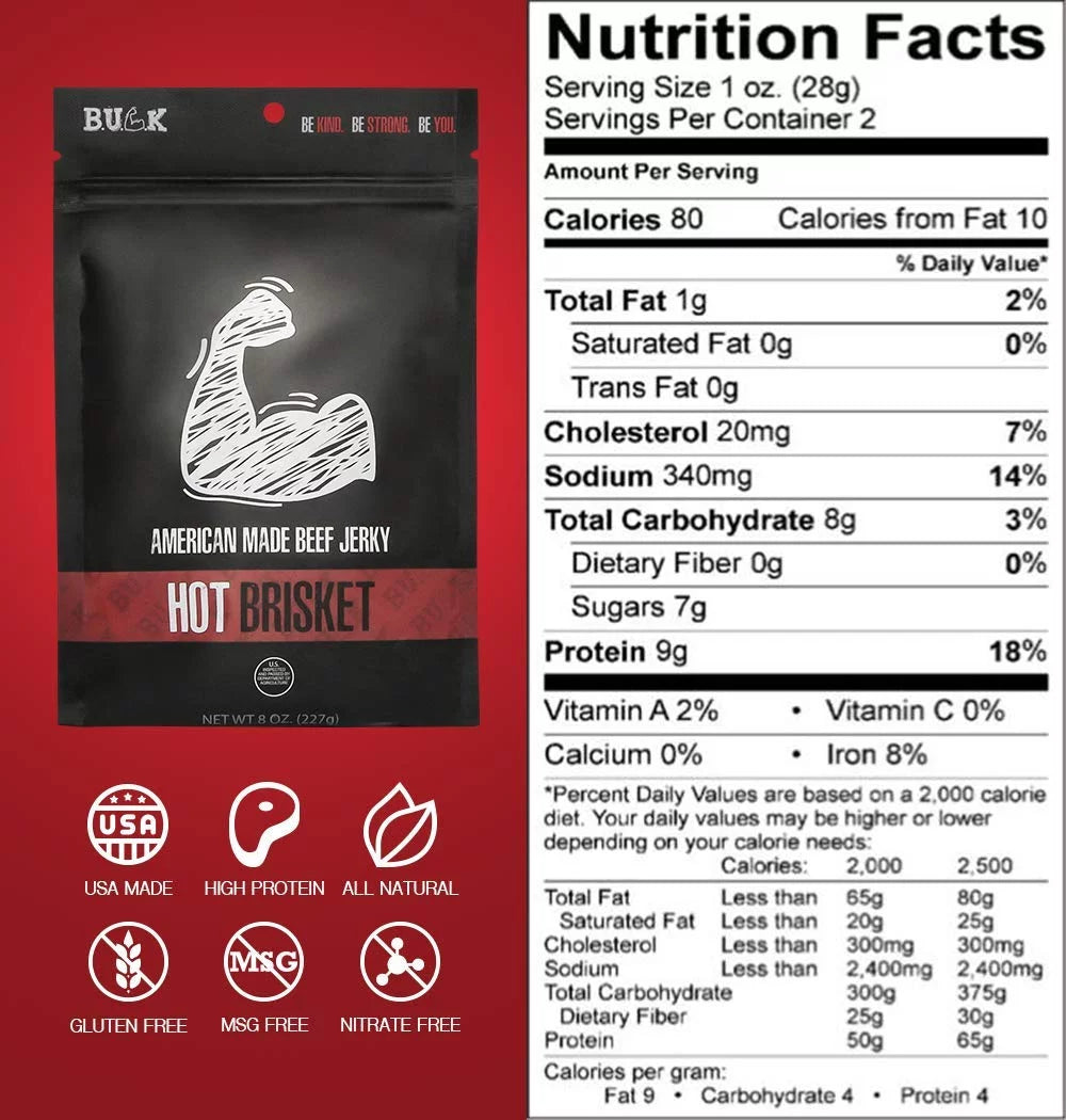 Beef Jerky Brisket Dried Beef 8oz N50429
