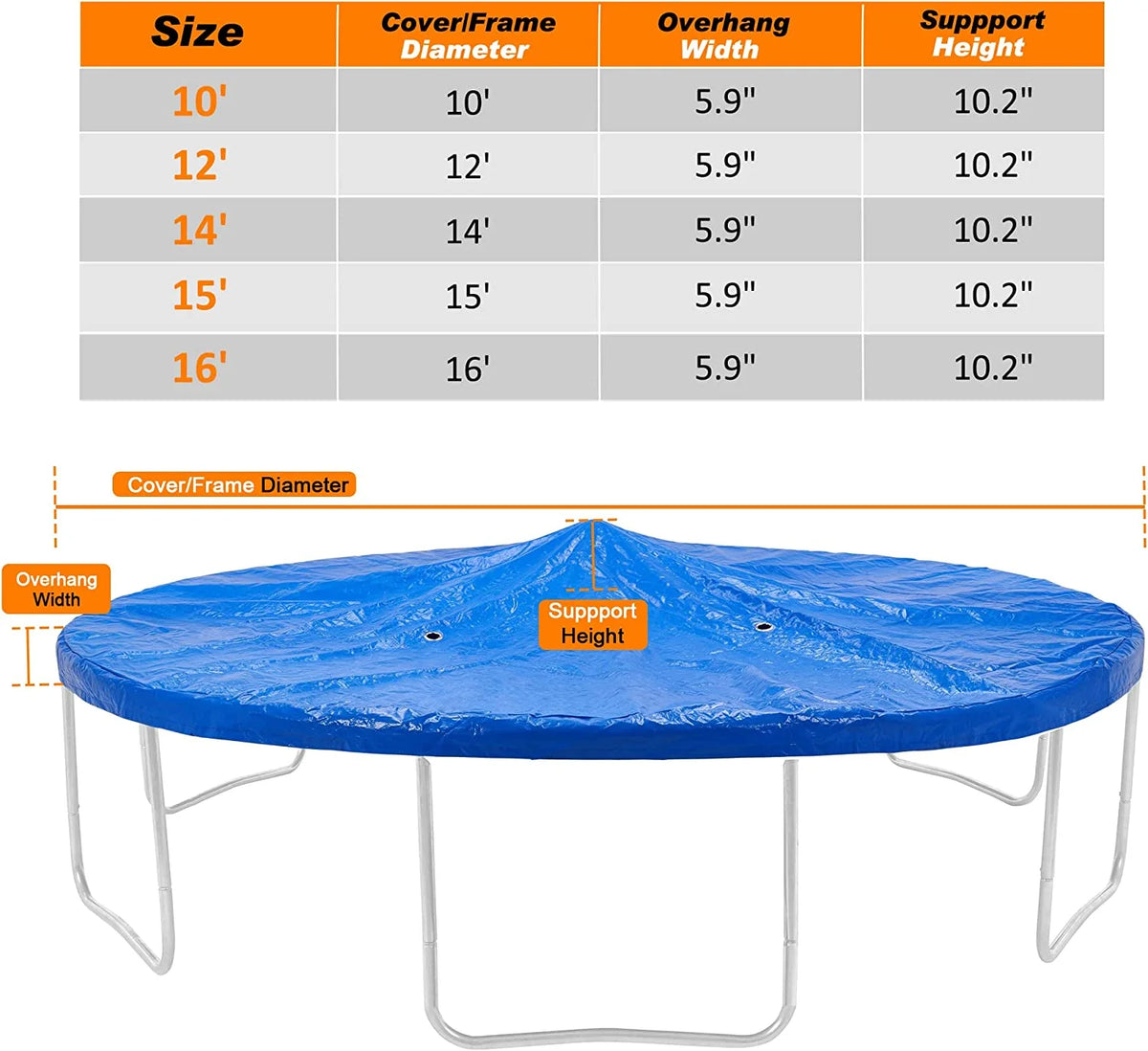 10 Foot Trampoline Winter Cover J429350