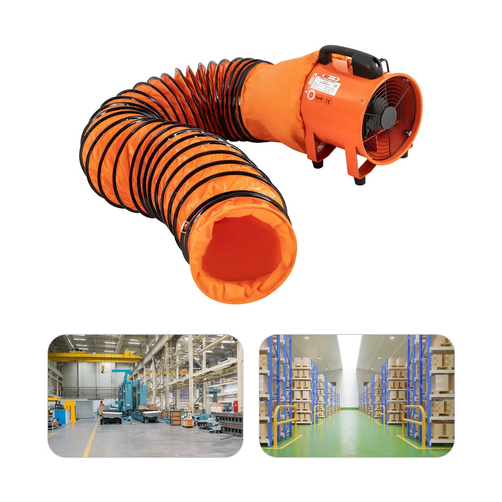 10 Inch Portable Ventilation Fan with 16 ft Duct Hose Q45595