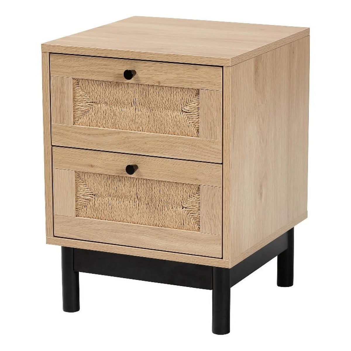 2-Drawer Mid-Century Wood End Table K599
