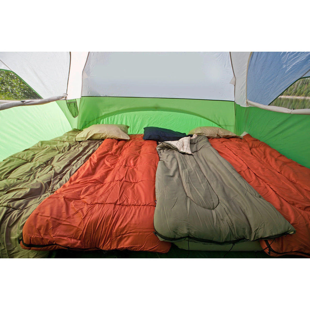 6-Person Dome Tent with Screen Room, Green O389