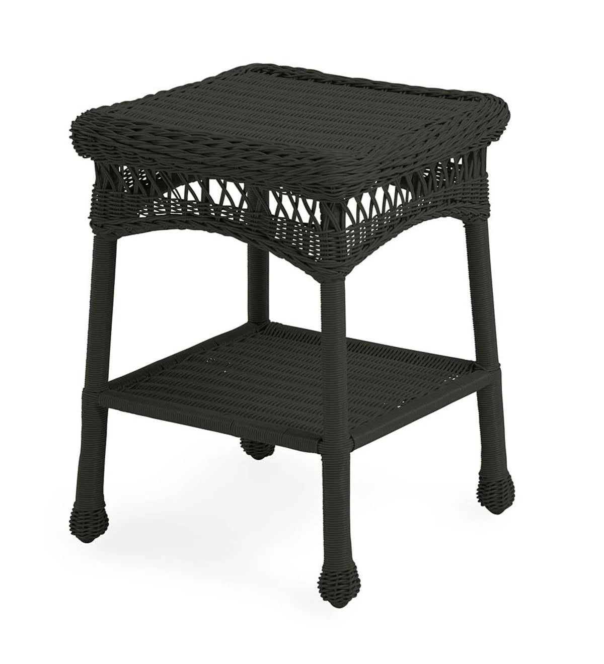 Black Wicker End Table M9799