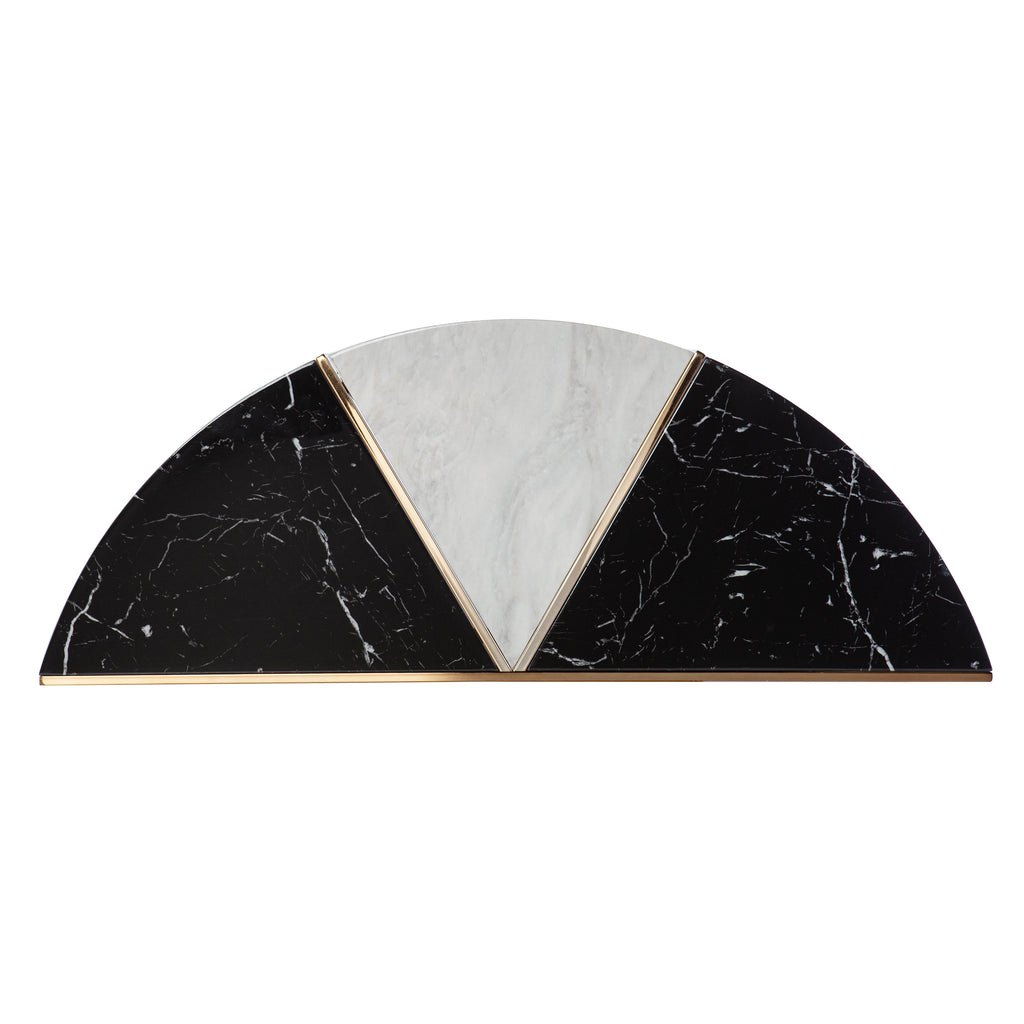 Half Moon Faux Marble Console Table K41532