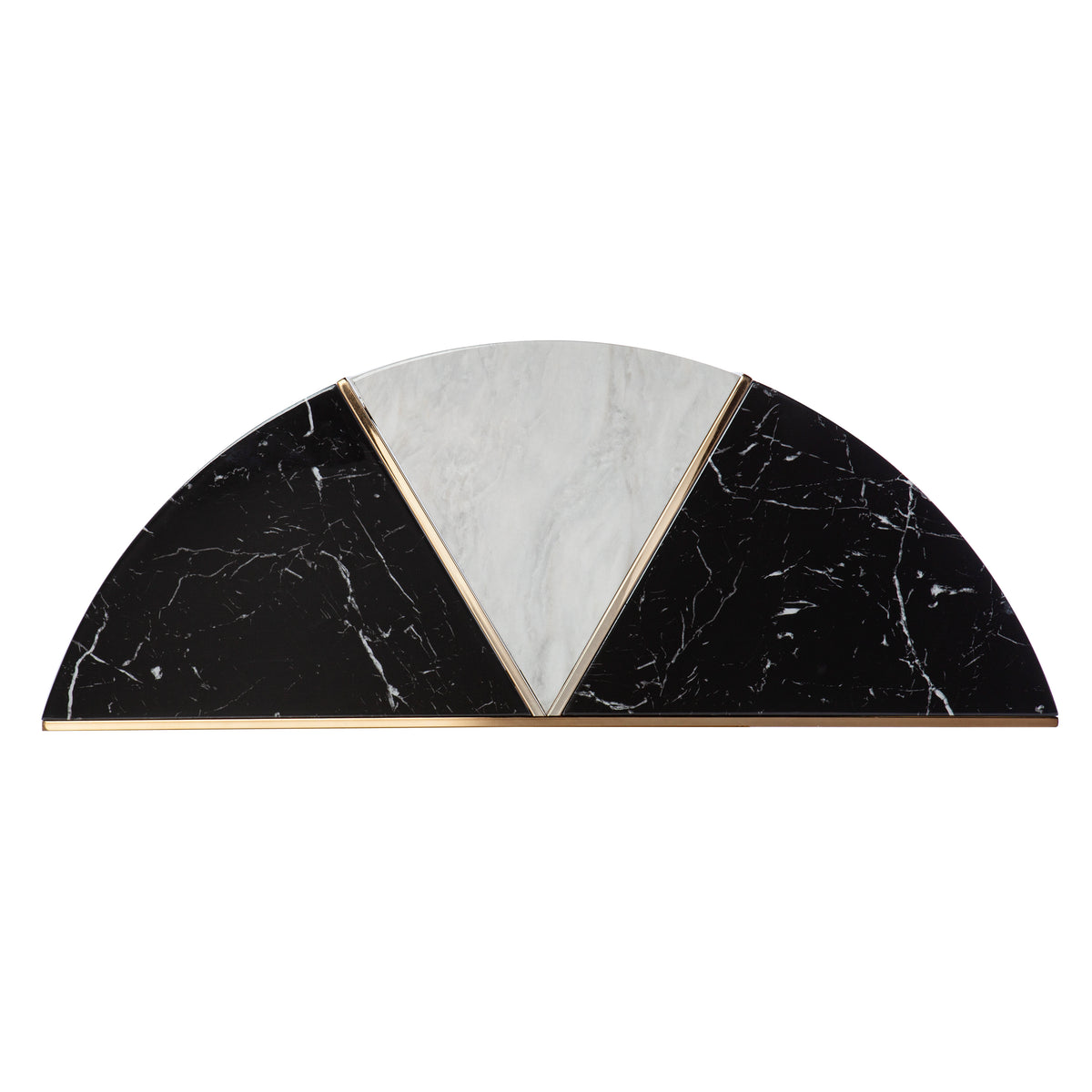 Half Moon Faux Marble Console Table K41532