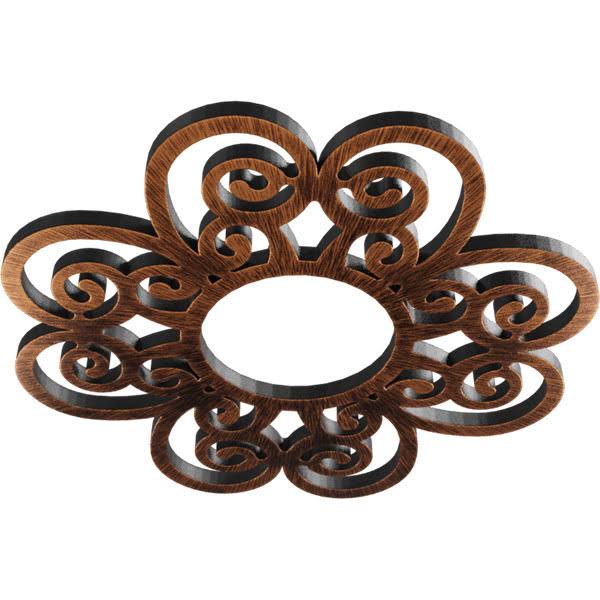 26x22OD x 8 7/8x22ID x 3/4x22P PVC Pierced Ceiling Medallion K883