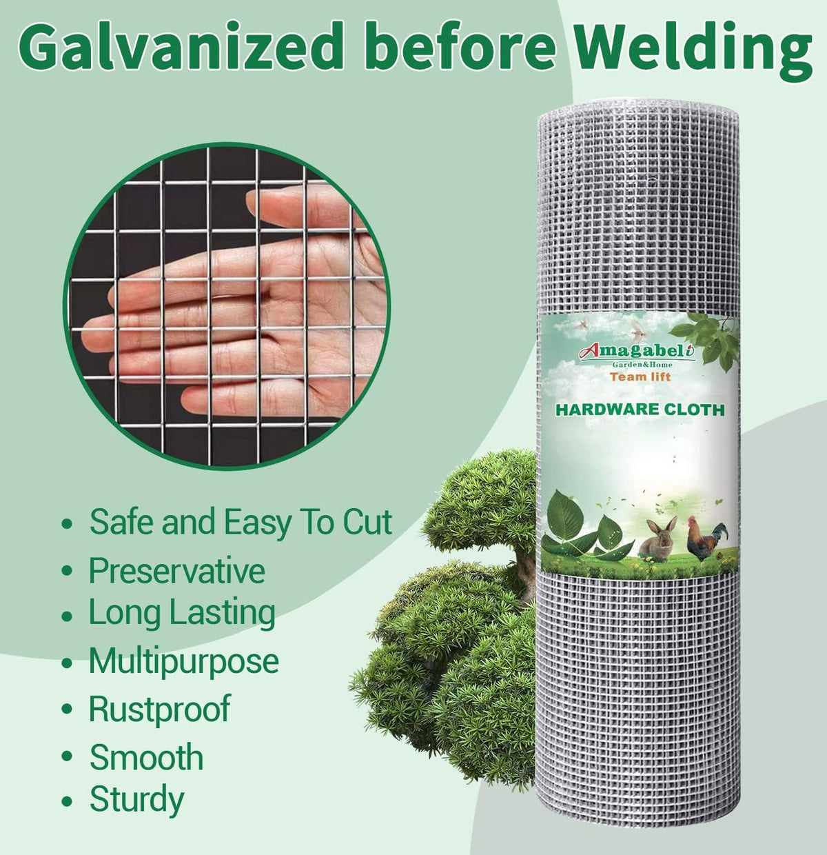 Galvanized 15 Gauge Wire Mesh Fence Roll Q892