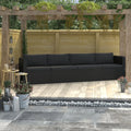 4 Piece Poly Rattan Patio Sofa Set with Cushions O11020