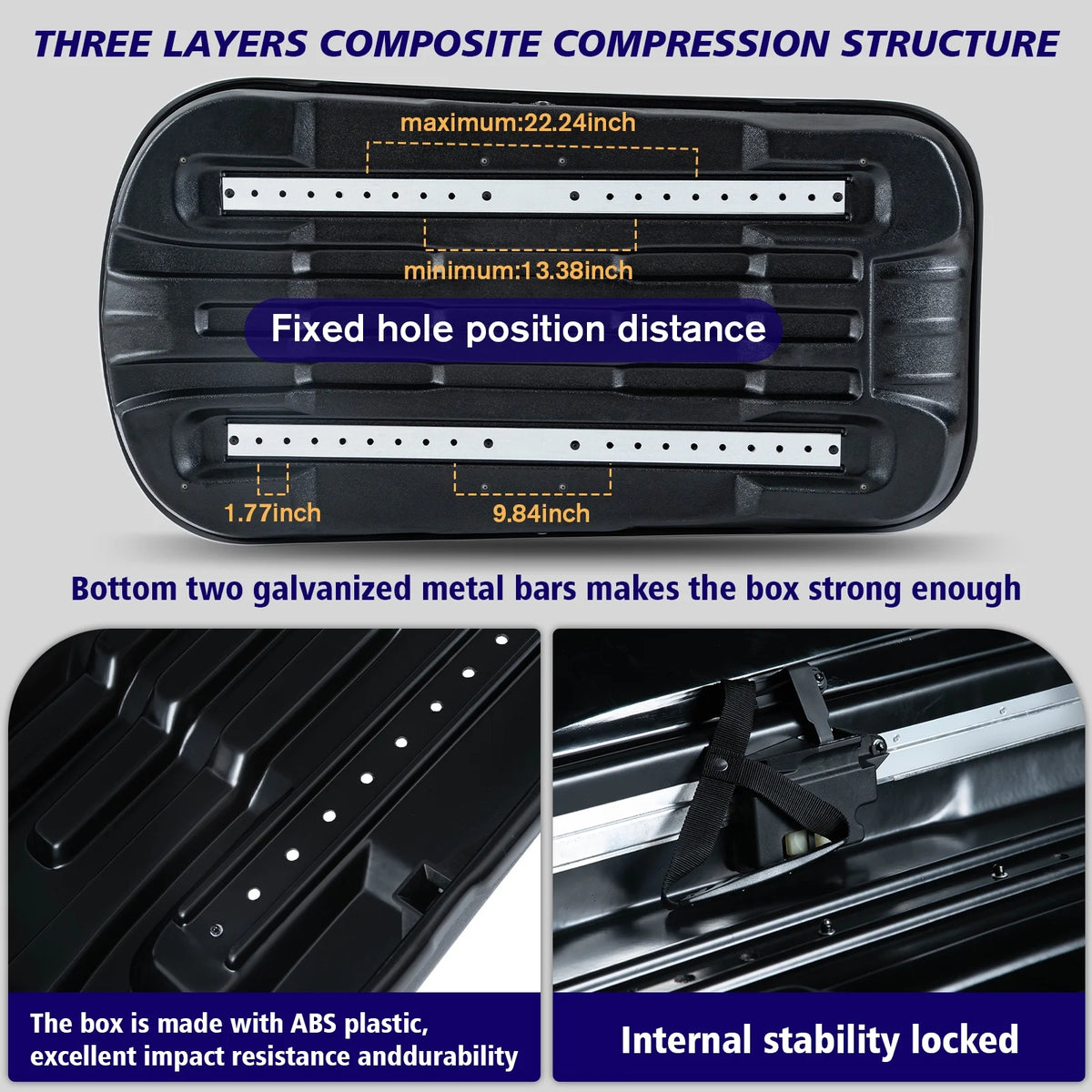 Carbon Fiber Rooftop Cargo Box Luggage Carrier B222