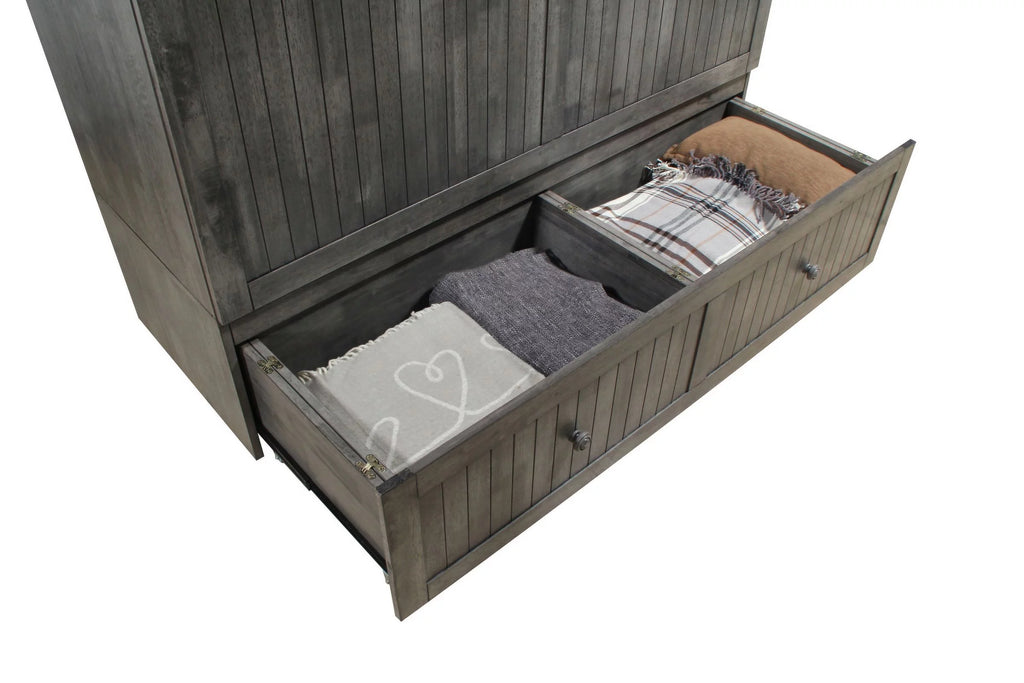 Queen Murphy Cabinet Bed with Charging Station E553155