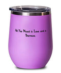 Burmese Cat Wine Glass F92101