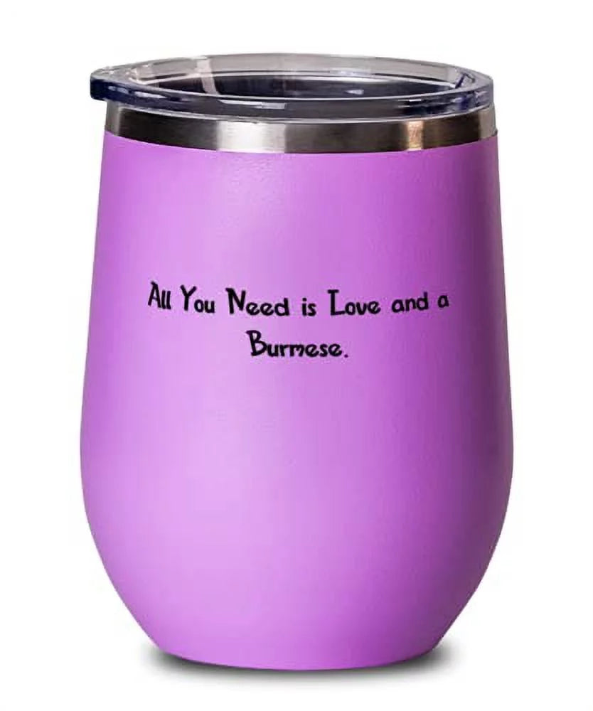 Burmese Cat Wine Glass F92101