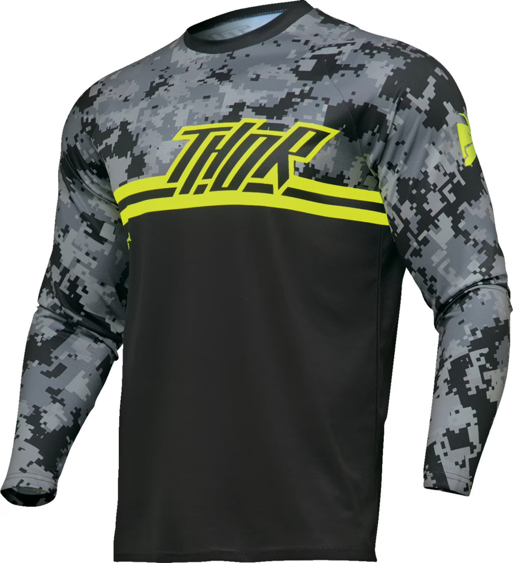 Black Camo Youth MX Offroad Jersey I121