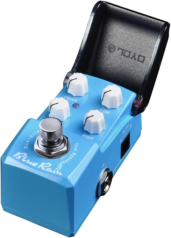 Blue Rain Overdrive Mini Pedal for Electric Guitar, True Bypass, Pack of 2 R7125