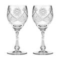 Set Of 2 Vintage Crystal Wine Goblets V61279