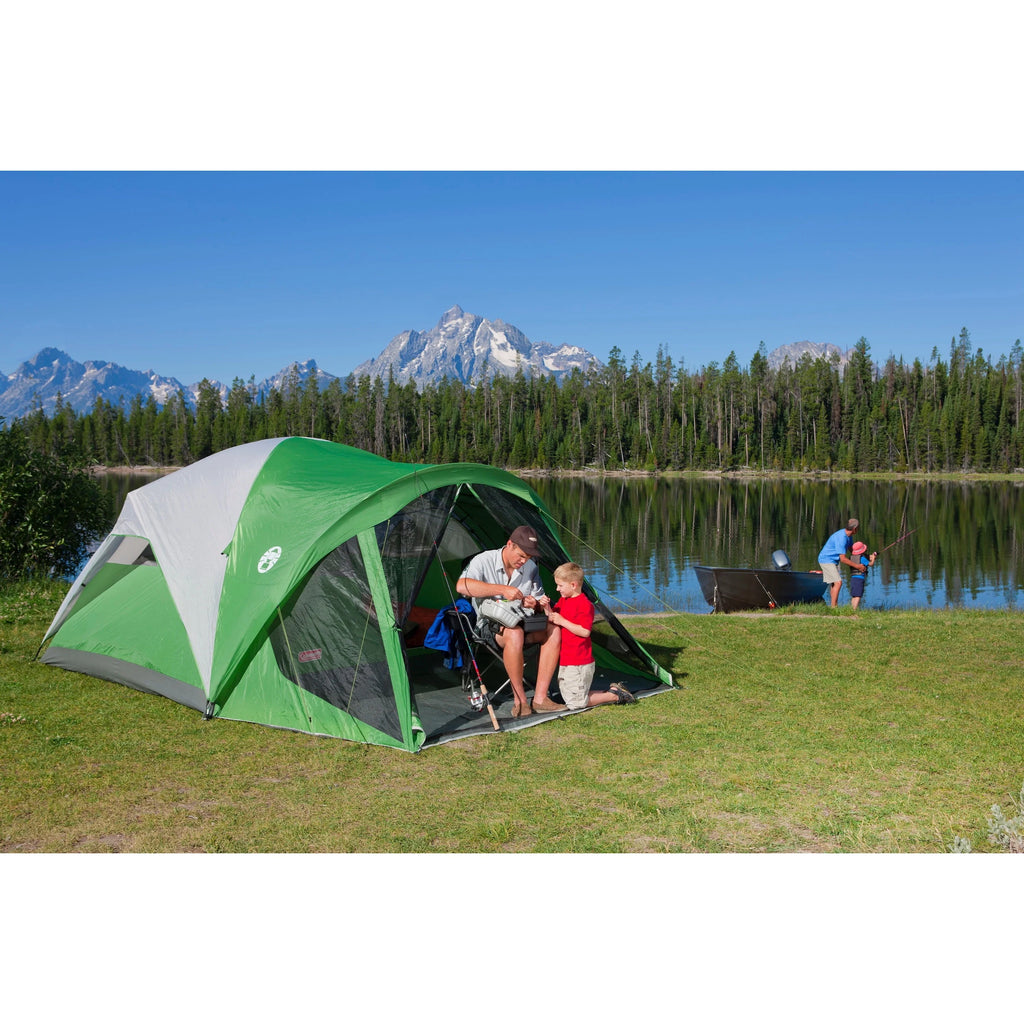 6-Person Dome Tent with Screen Room, Green O389
