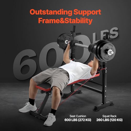 6-in-1 Adjustable Weight Bench Set V597605