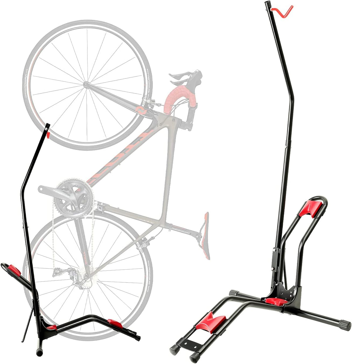 Vertical Bike Rack, Adjustable Upright Bike Stand for Indoor Mountain/ Road Bike B4062