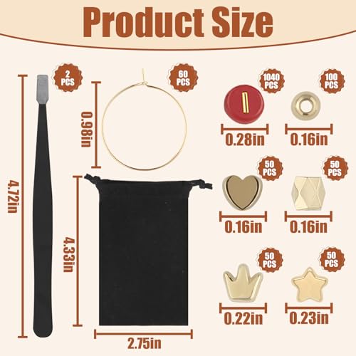 60 Set DIY Wine Glass Charms with Letter Beads, Gold Bead Charms and Rings A7254