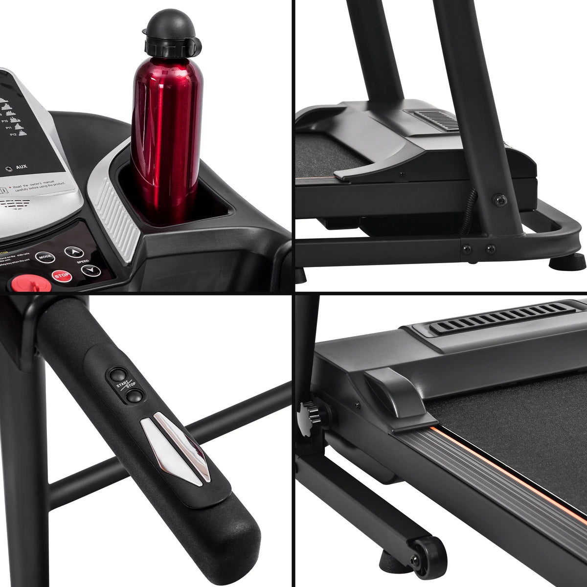 Folding Incline Treadmill Electric Running Machine 12 Preset Programs 3 Level Incline 500LBS Capacity L58435