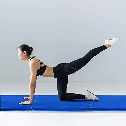 Blue Folding Fitness Exercise Mat L545697