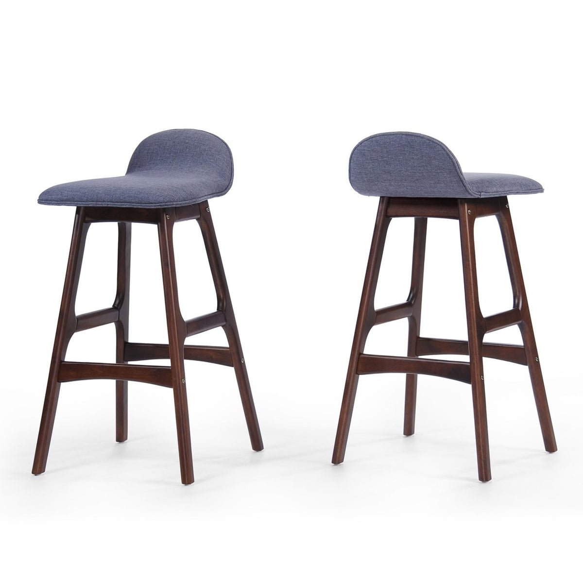 Mid-Century Modern Upholstered Barstools (Set of 2) Y92532