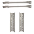 2-Pack Stainless Steel BBQ Gas Grill Tube Burner & Heat Shield Plate Replacement Parts G34558