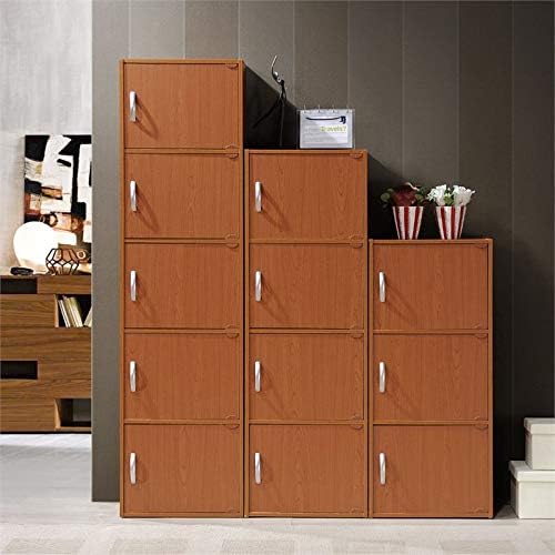 5 Shelf 5 Door Bookcase in Cherry Y6463