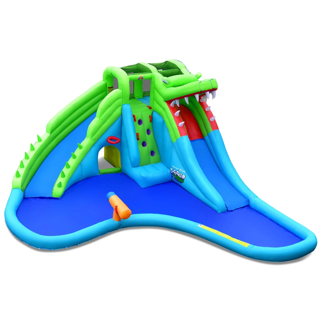 Inflatable Crocodile Water Slide Park with Pool Y7628