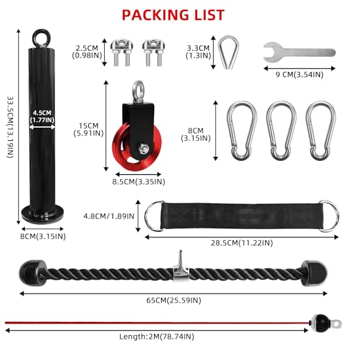 LAT Pull Down Cable Machine Pulley Attachment Home Gym Equipment K688