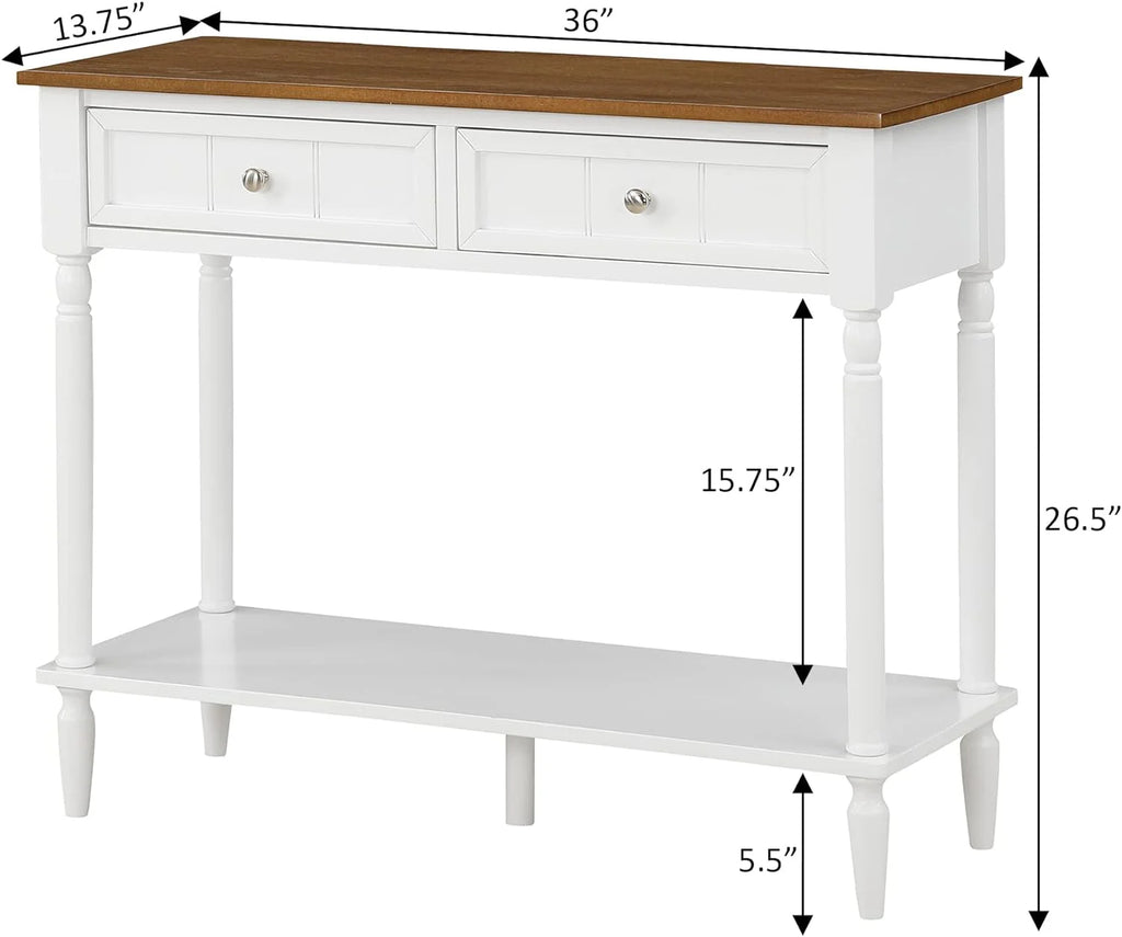 2 Drawer Hall Table with Shelf T765