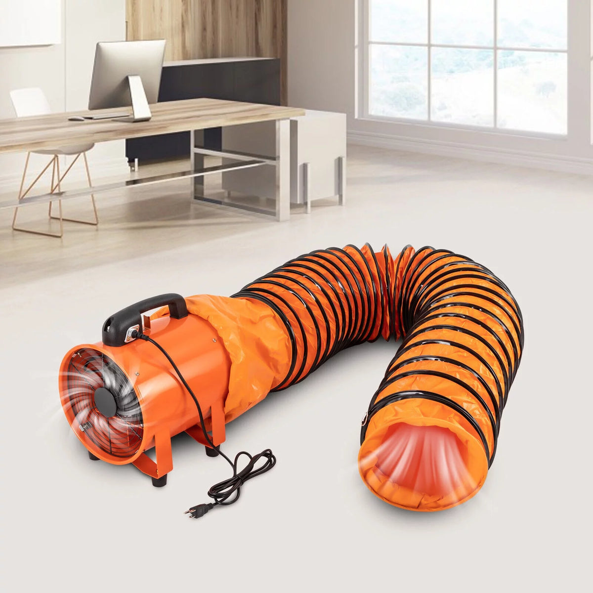 10 Inch Portable Ventilation Fan with 16 ft Duct Hose Q45595