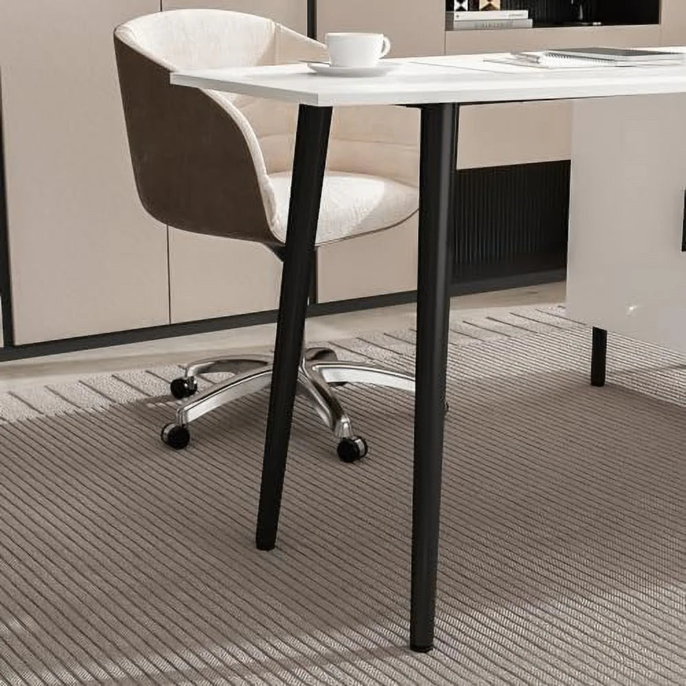 L-Shaped Corner Desk with 4 Open Shelves F5257